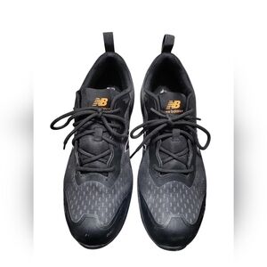 New Balance Black Athletic Safety Shoe Low-Top Design Size 10
